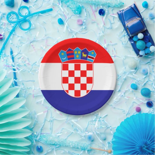Kroatien-Flagge Pappteller (Party)