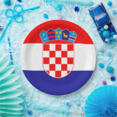 Kroatien-Flagge Pappteller (Party)