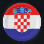 Kroatien-Flagge Pappteller<br><div class="desc">Kroatien-Flagge</div>