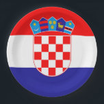 Kroatien-Flagge Pappteller<br><div class="desc">Kroatien-Flagge</div>