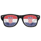 Kroatien-Flagge Partybrille (Vorderseite)