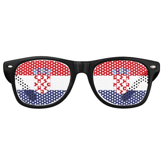 Kroatien-Flagge Partybrille (Vorderseite)
