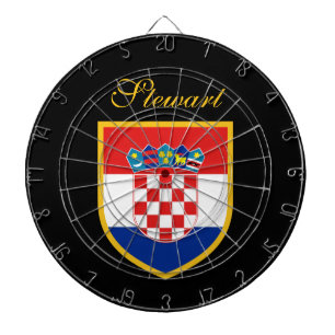 Kroatien-Flagge personalisiert Dartscheibe