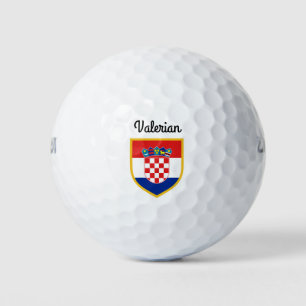 Kroatien-Flagge personalisiert Golfball