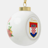 Kroatien-Flagge personalisiert Keramik Kugel-Ornament (Links)