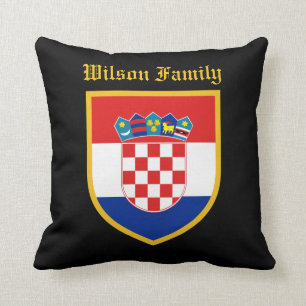 Kroatien-Flagge personalisiert Kissen
