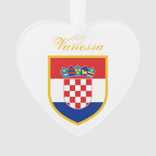 Kroatien - Flagge Personalisiert Ornament (Vorderseite)