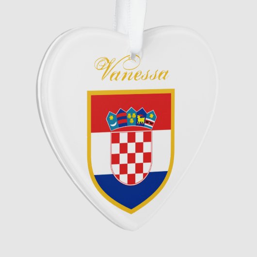 Kroatien - Flagge Personalisiert Ornament (Vorderseite)
