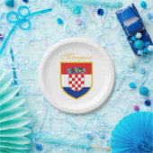 Kroatien-Flagge personalisiert Pappteller (Party)