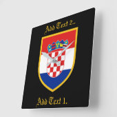 Kroatien-Flagge personalisiert Quadratische Wanduhr (Winkel)