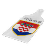 Kroatien-Flagge personalisiert Schneidebrett (Ecke)