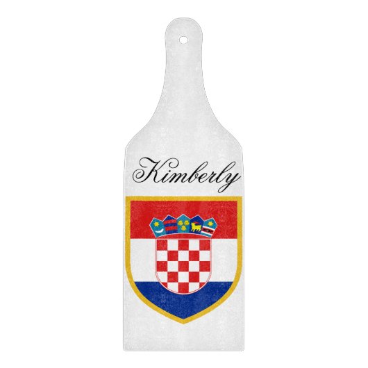 Kroatien-Flagge personalisiert Schneidebrett (Vorderseite)