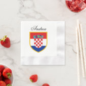 Kroatien-Flagge Personalisiert Serviette (Beispiel)