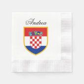 Kroatien-Flagge Personalisiert Serviette (Vorderseite)