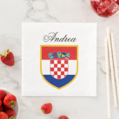 Kroatien-Flagge Personalisiert Serviette (Beispiel)