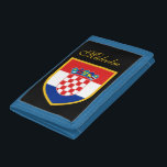 Kroatien-Flagge personalisiert Trifold Geldbörse<br><div class="desc">Kundengebundene Flagge von Kroatien</div>