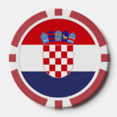 Kroatien-Flagge Pokerchips (Vorderseite)
