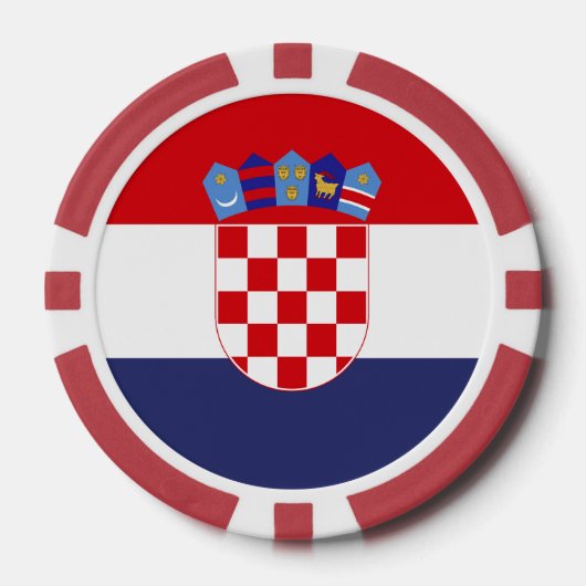 Kroatien-Flagge Pokerchips (Vorderseite)