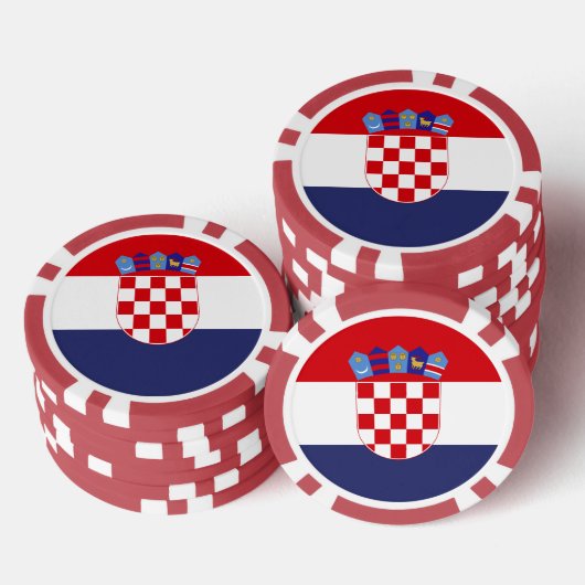 Kroatien-Flagge Pokerchips (Stapel)