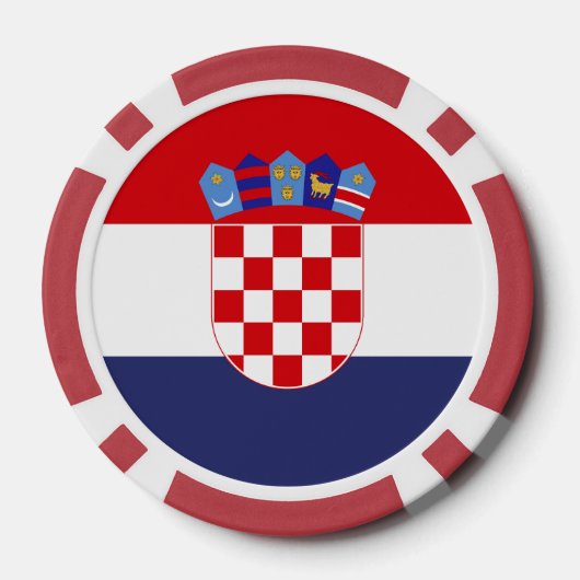 Kroatien-Flagge Pokerchips (Rückseite)