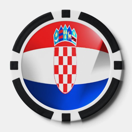 Kroatien-Flagge Pokerchips (Vorderseite)