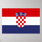 Kroatien-Flagge Poster (Vorne)