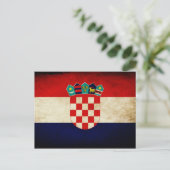 Kroatien-Flagge Postkarte (Stehend Vorderseite)