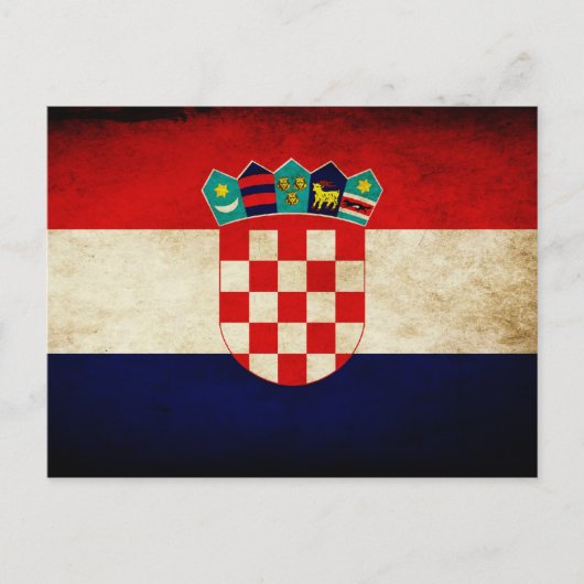 Kroatien-Flagge Postkarte (Vorderseite)