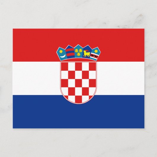 Kroatien Flagge Postkarte (Vorderseite)