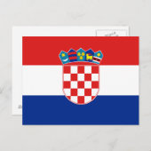 Kroatien Flagge Postkarte (Vorne/Hinten)