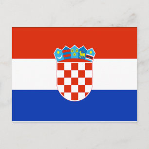 Kroatien-Flagge Postkarte