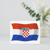 Kroatien Flagge Postkarte (Stehend Vorderseite)