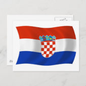 Kroatien Flagge Postkarte (Vorne/Hinten)