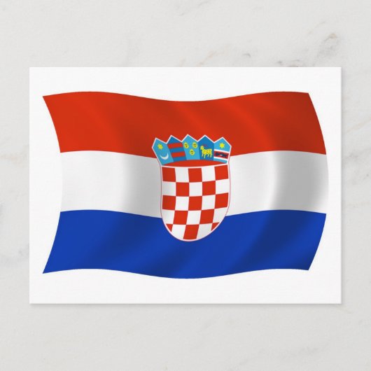 Kroatien Flagge Postkarte (Vorderseite)