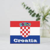 Kroatien-Flagge Postkarte (Stehend Vorderseite)