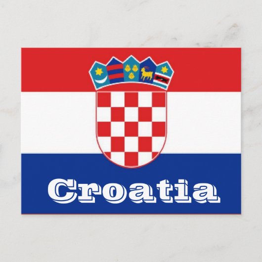 Kroatien-Flagge Postkarte (Vorderseite)