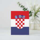 Kroatien-Flagge Postkarte (Stehend Vorderseite)