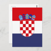 Kroatien-Flagge Postkarte (Vorne/Hinten)