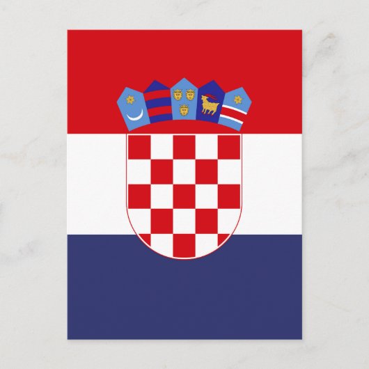 Kroatien-Flagge Postkarte (Vorderseite)