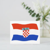 Kroatien Flagge Postkarte (Stehend Vorderseite)