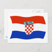 Kroatien Flagge Postkarte (Vorne/Hinten)