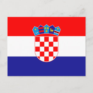 Kroatien-Flagge Postkarte