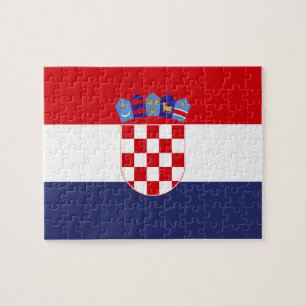 Kroatien-Flagge Puzzle