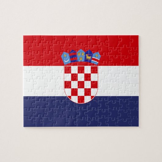 Kroatien-Flagge Puzzle (Horizontal)