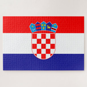 Kroatien-Flagge Puzzle