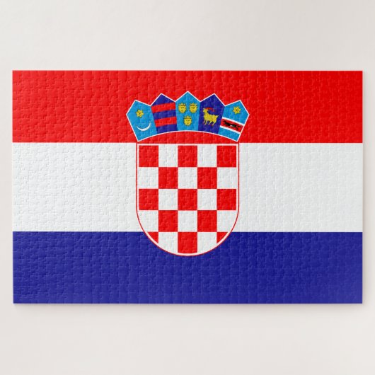 Kroatien-Flagge Puzzle (Horizontal)