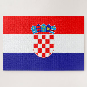 Kroatien-Flagge Puzzle