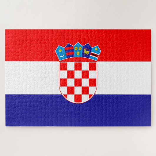 Kroatien-Flagge Puzzle (Horizontal)