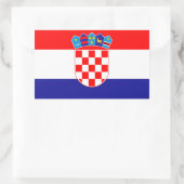 Kroatien-Flagge Rechteckiger Aufkleber (Tasche)