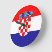 Kroatien-Flagge Runde Wanduhr (Winkel)